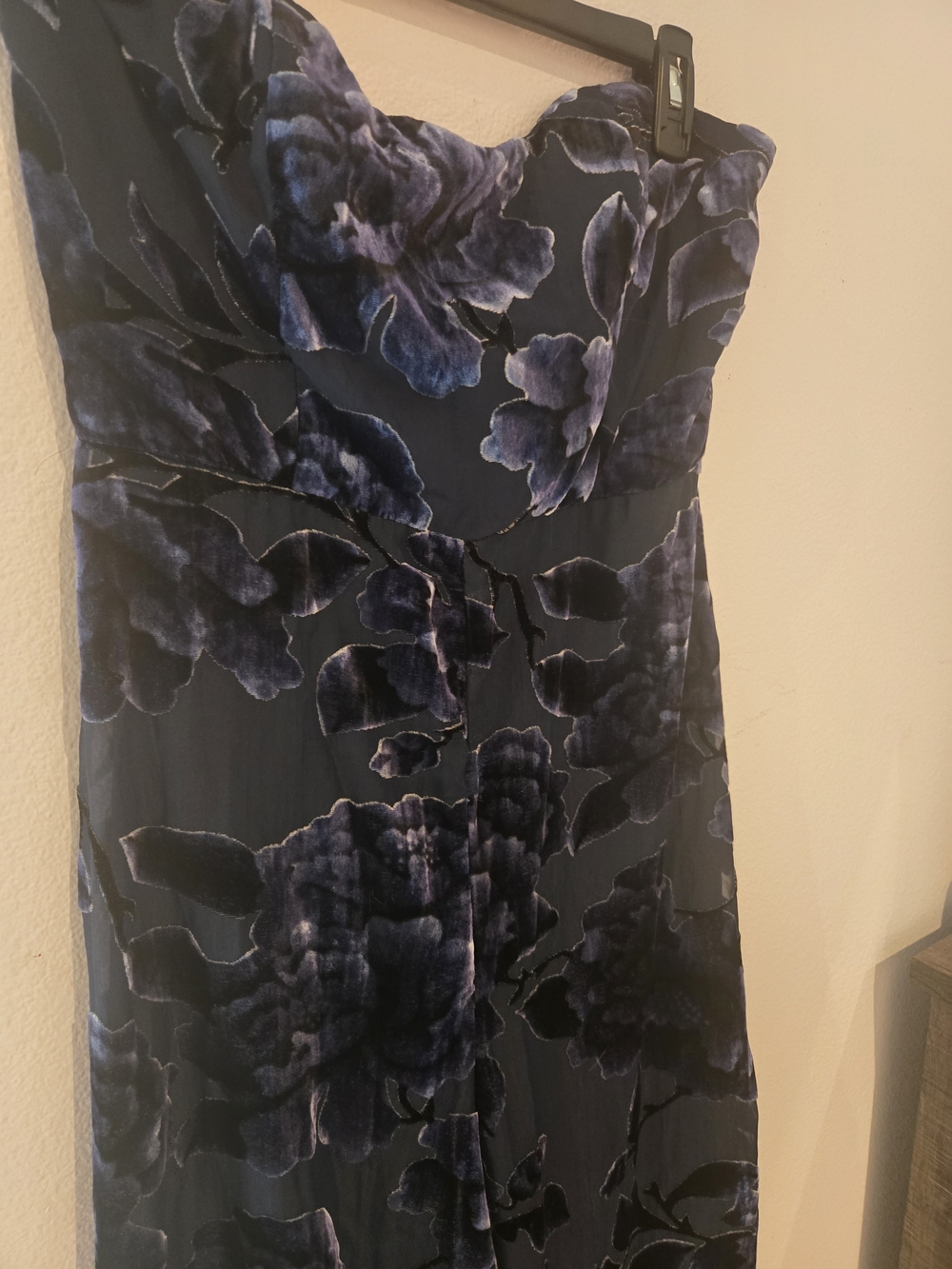 Hutch Strapless Floral Wide-Leg Romper in Navy and Indigo